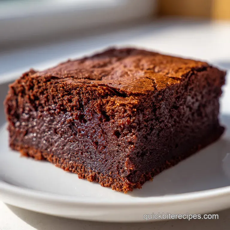 A single dark chocolate square dusted with powdered sugar, served with a fresh raspberry on a minimalist white plate.