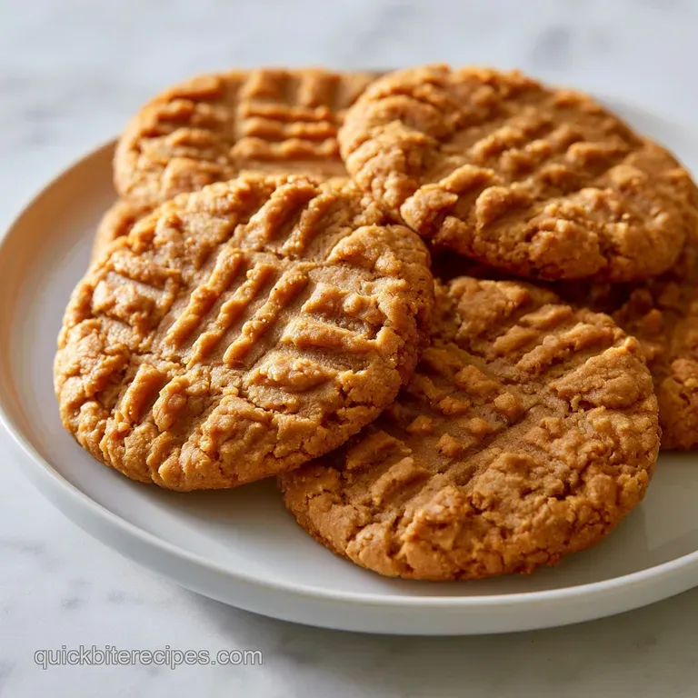 3-Ingredient Peanut Butter Cookies: Flourless