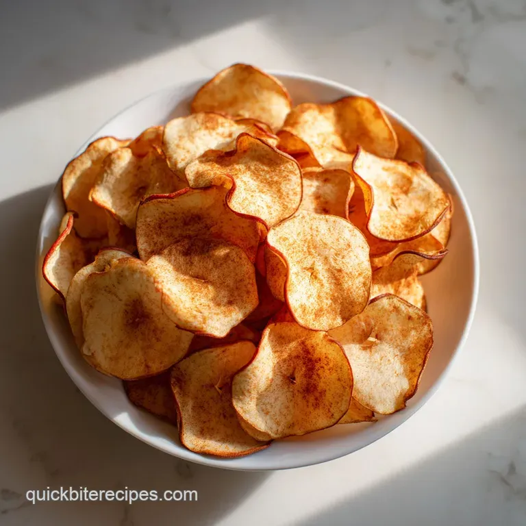 Delicate, slightly curled apple chips arranged in a decorative fan on a white plate.