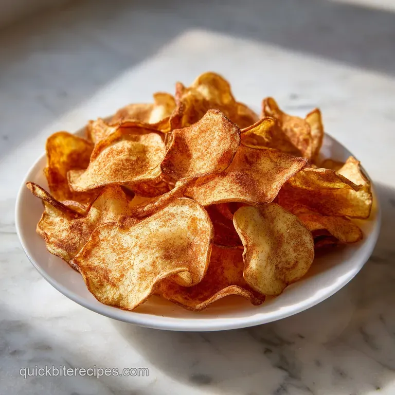 Healthy Air Fryer Apple Chips with Cinnamon