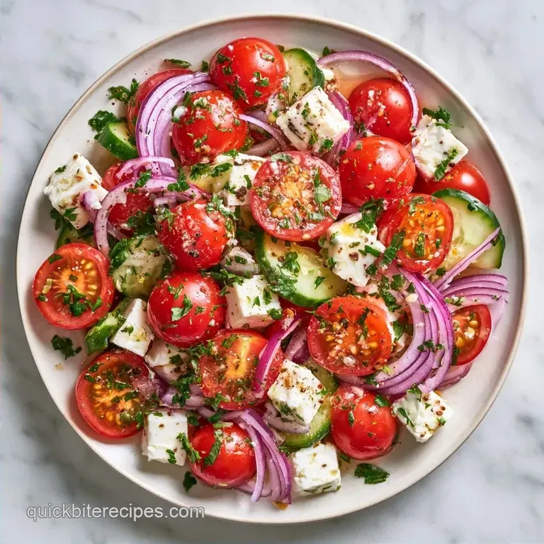 Healthy Feta Cherry Tomato Salad in 10 Minutes