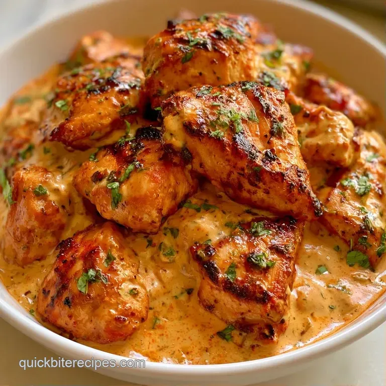 Creamy golden chicken curry served in a ceramic bowl next to fluffy basmati rice and toasted garlic naan bread.