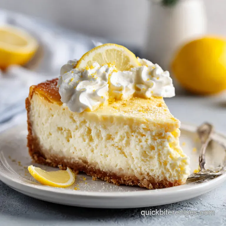 Lemon Cheesecake Delight with Whipped Cream