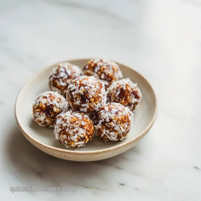 A small bowl overflowing with golden-brown energy bites, artfully arranged