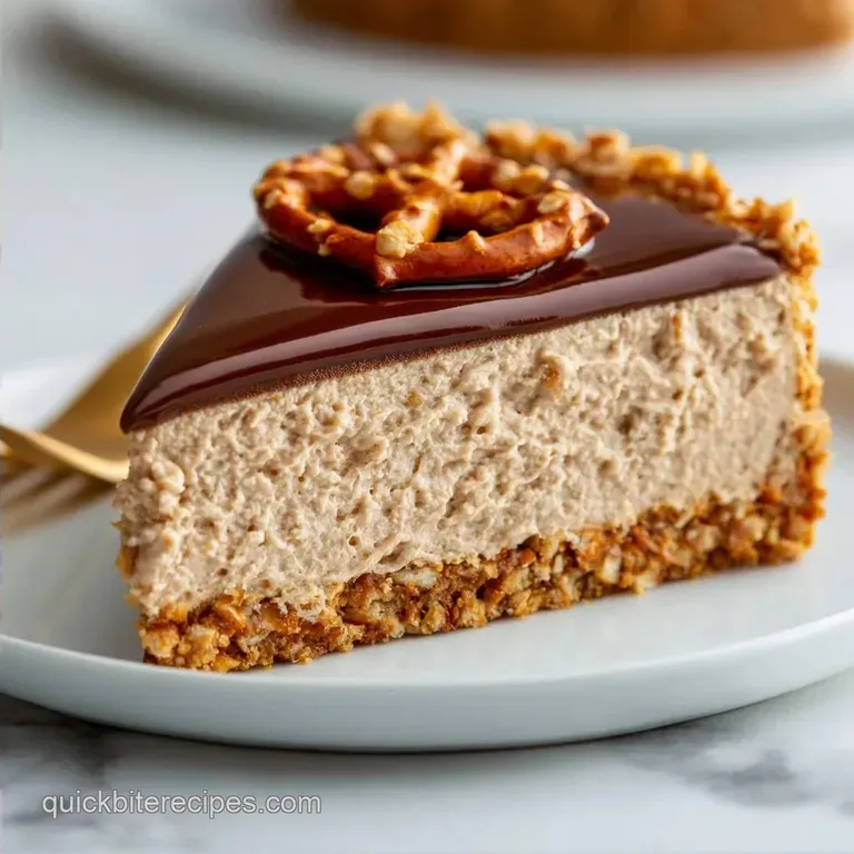 No Bake Fathers Day Dessert with Salty Pretzels