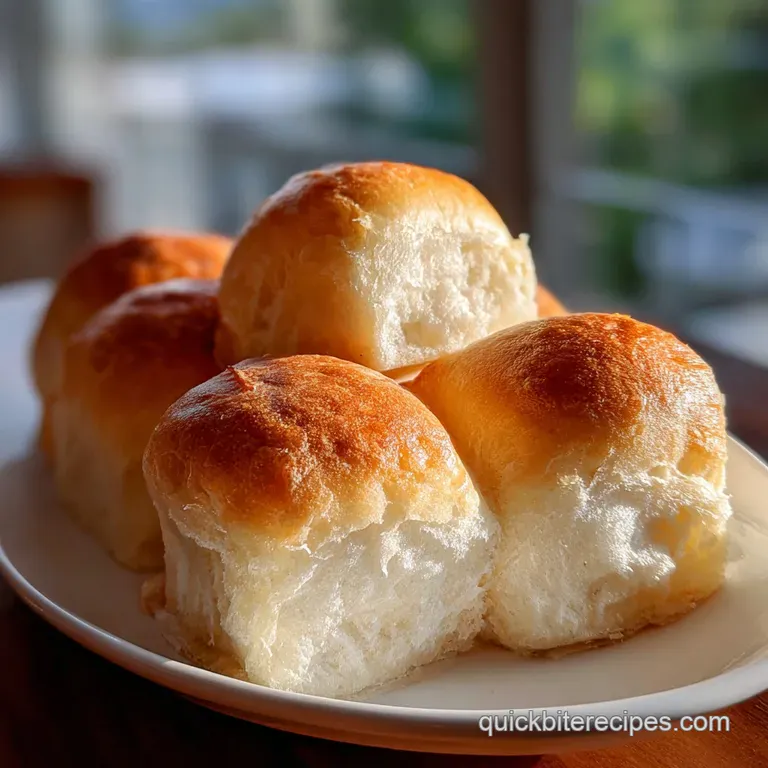 A platter of airy, golden rolls served in a white ceramic bowl lined with a linen cloth and a side of butter.