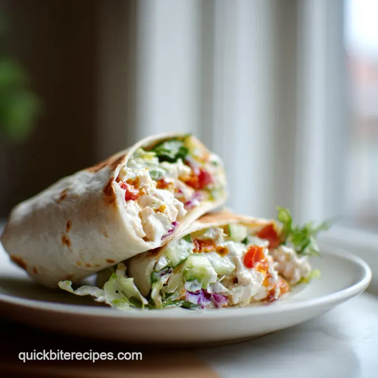 Quick 10 Minute Chicken Salad Wraps: Creamy and Fresh
