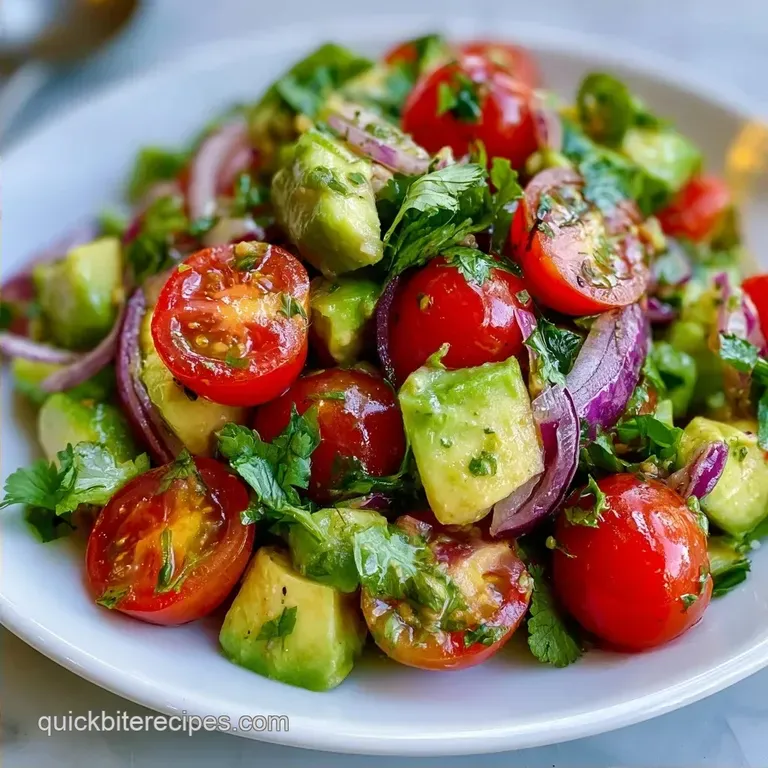 Quick Avocado Cherry Tomato Salad in 10 Minutes
