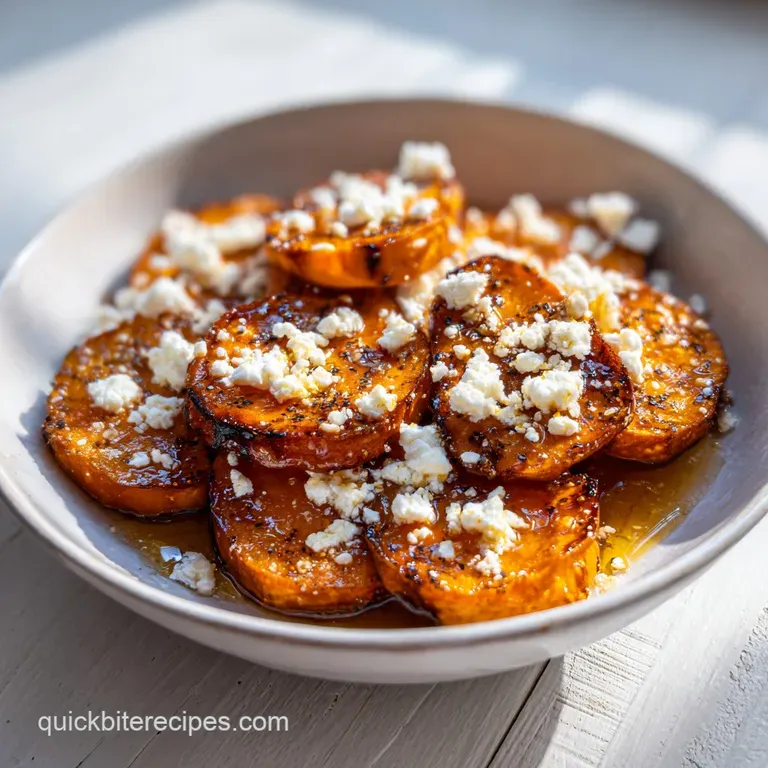 Roasted Sweet Potato Rounds: Crispy with Honey Feta