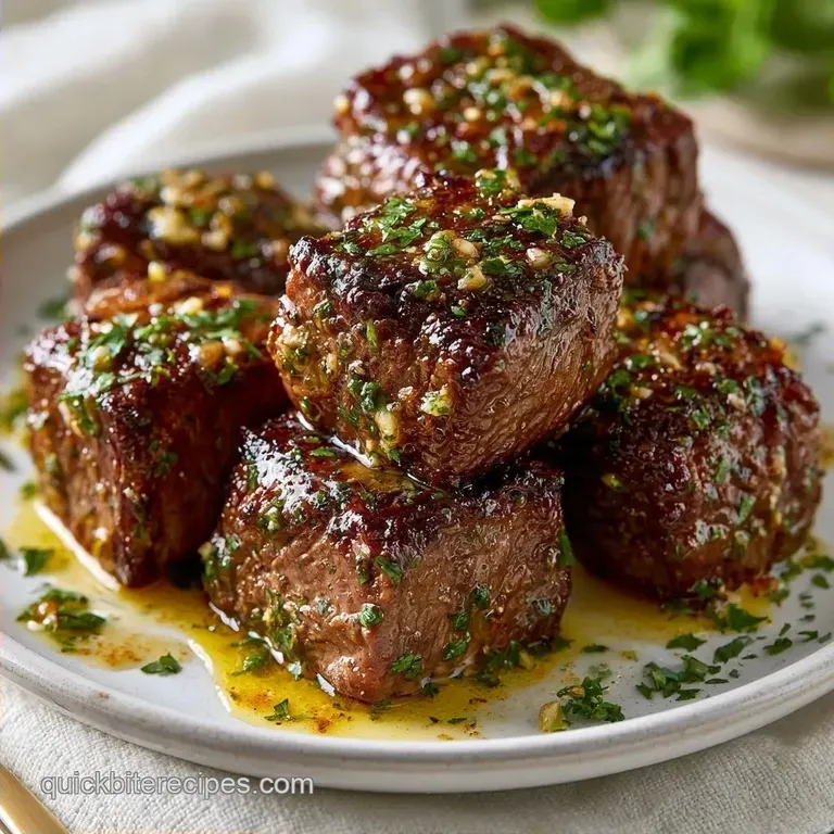 Simple Garlic Butter Steak Bites: Pan-Seared