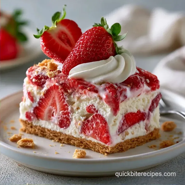 Simple Strawberry Ice Cream Cake with Graham Crust