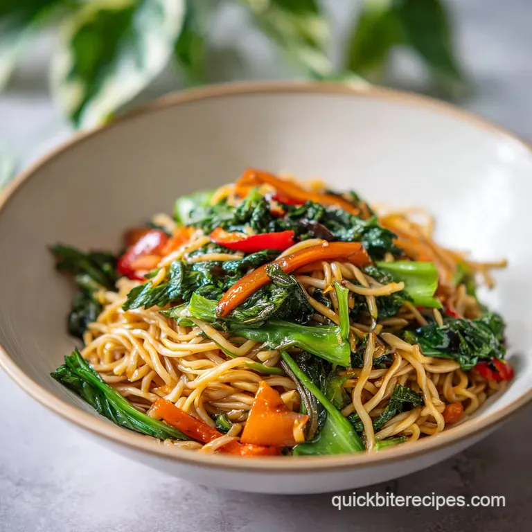 Simple Vegetable Stir Fry With Noodles