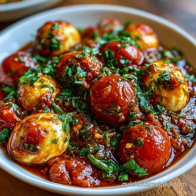 Spicy Egg Cherry Tomato Curry: Indian Style