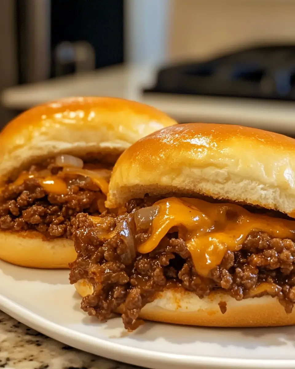Savory French Onion Beef Sloppy Joes Loaded with Melted Cheese