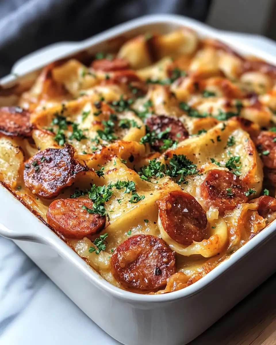 Savor the Comfort: Delicious Pierogi Casserole with Kielbasa Recipe