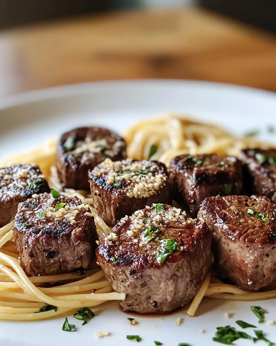 Savor the Flavor: Irresistible Steak Bites with Creamy Parmesan Pasta